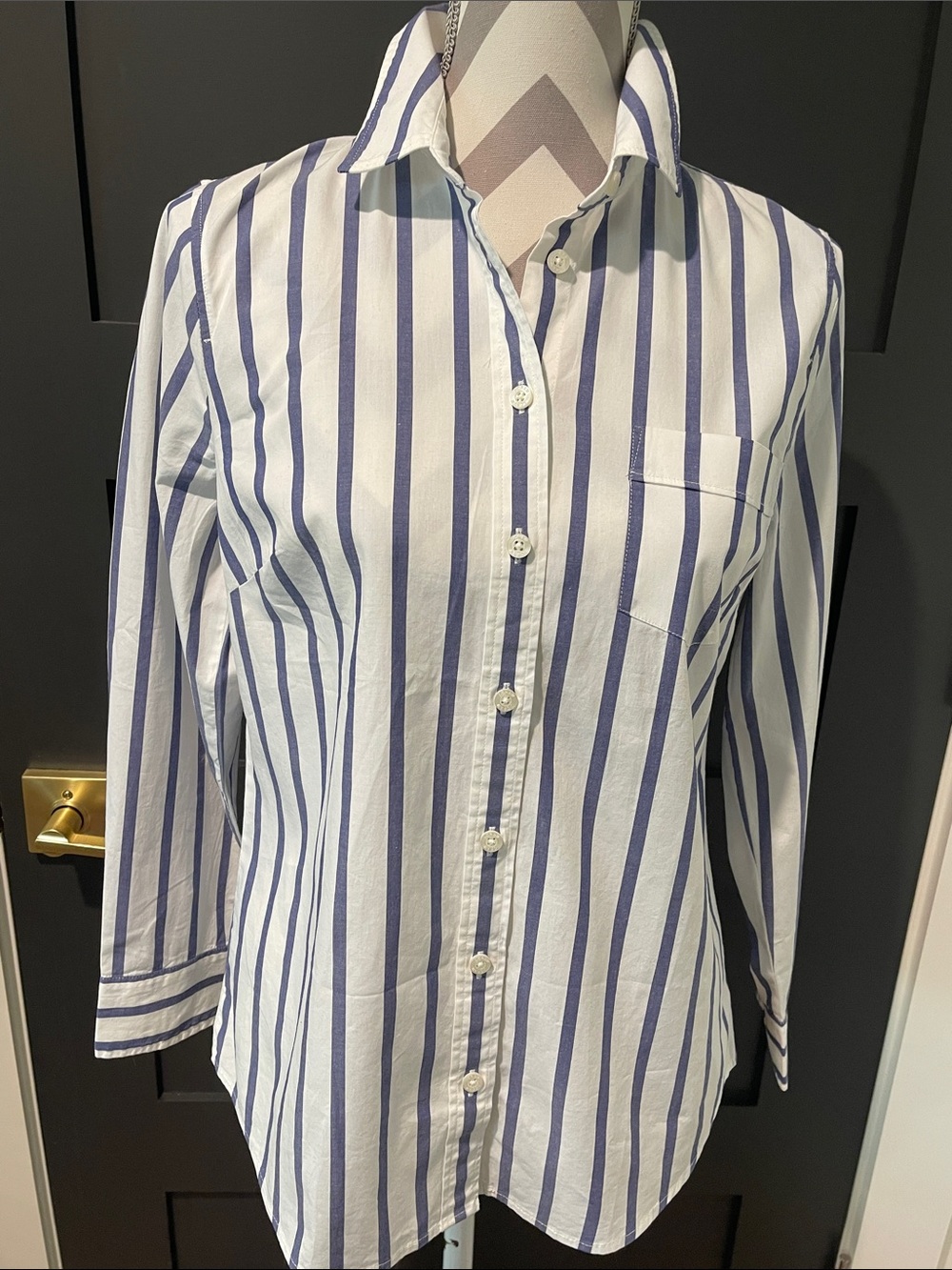J.Crew Cotton Striped Preppy Button Down Shirt Size PM